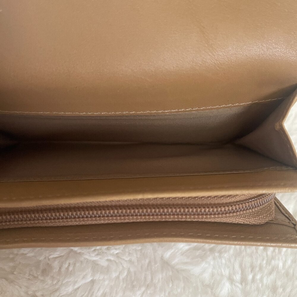 Coach Hamilton Tan Leather Wallet Bi-Fold Snap Closure Logo - Picture 12 of 15